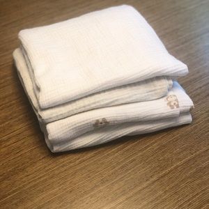 4 gently used Aden and Anais muslin swaddles